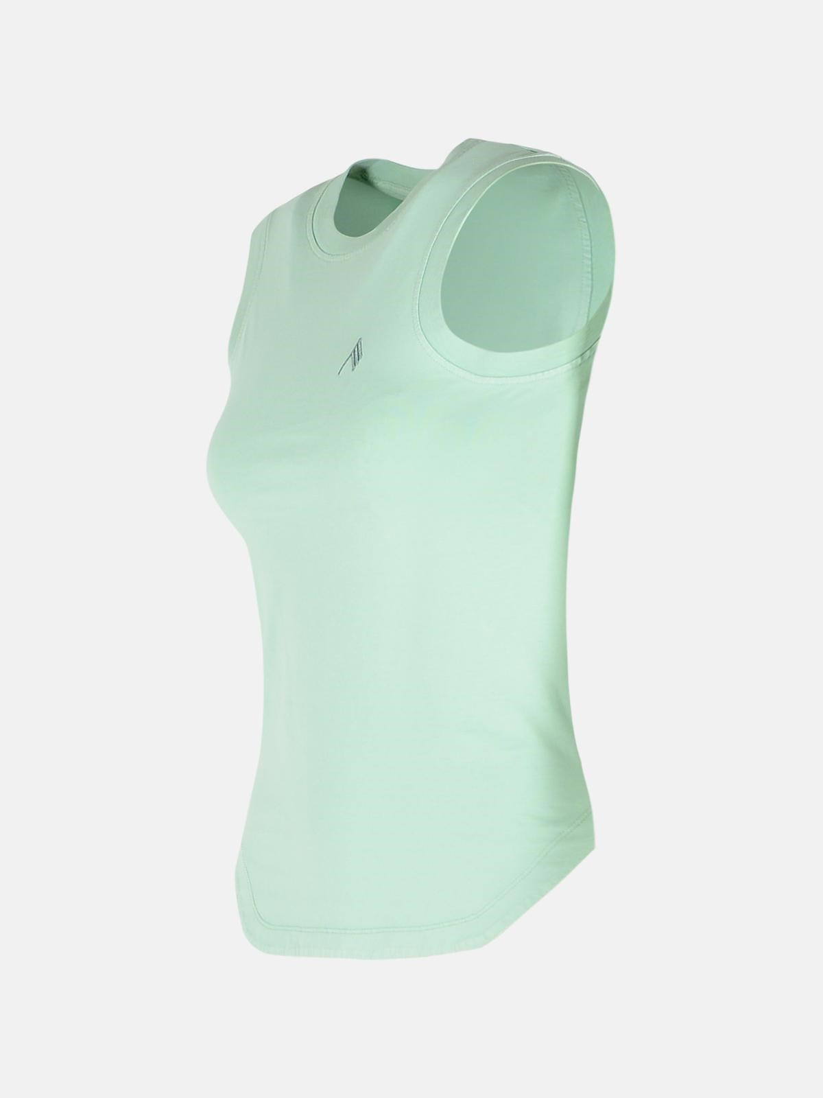 GREEN COTTON TANK TOP - 2