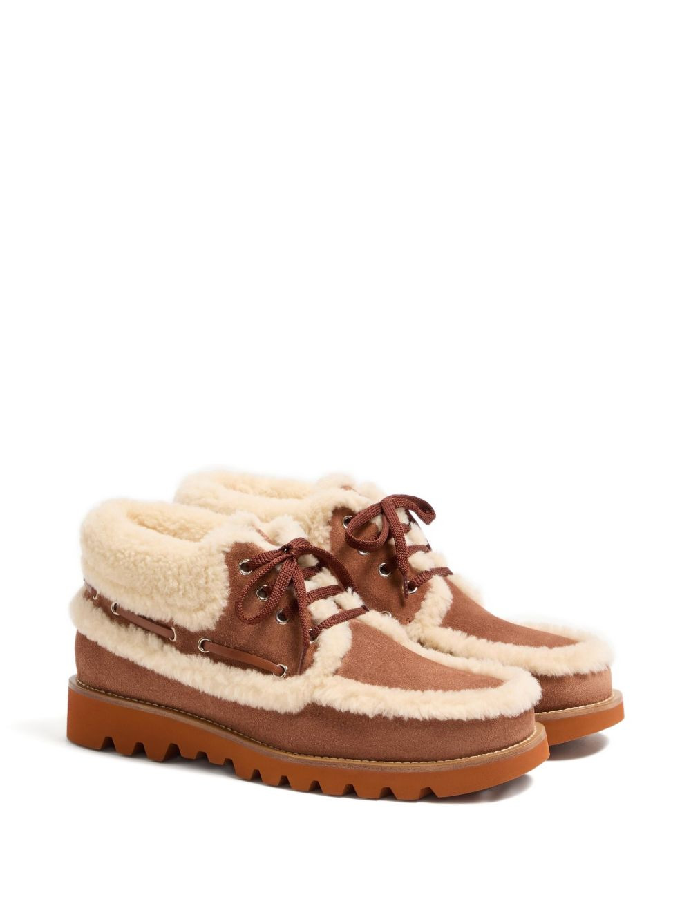 VLogo Signature shearling loafers - 2