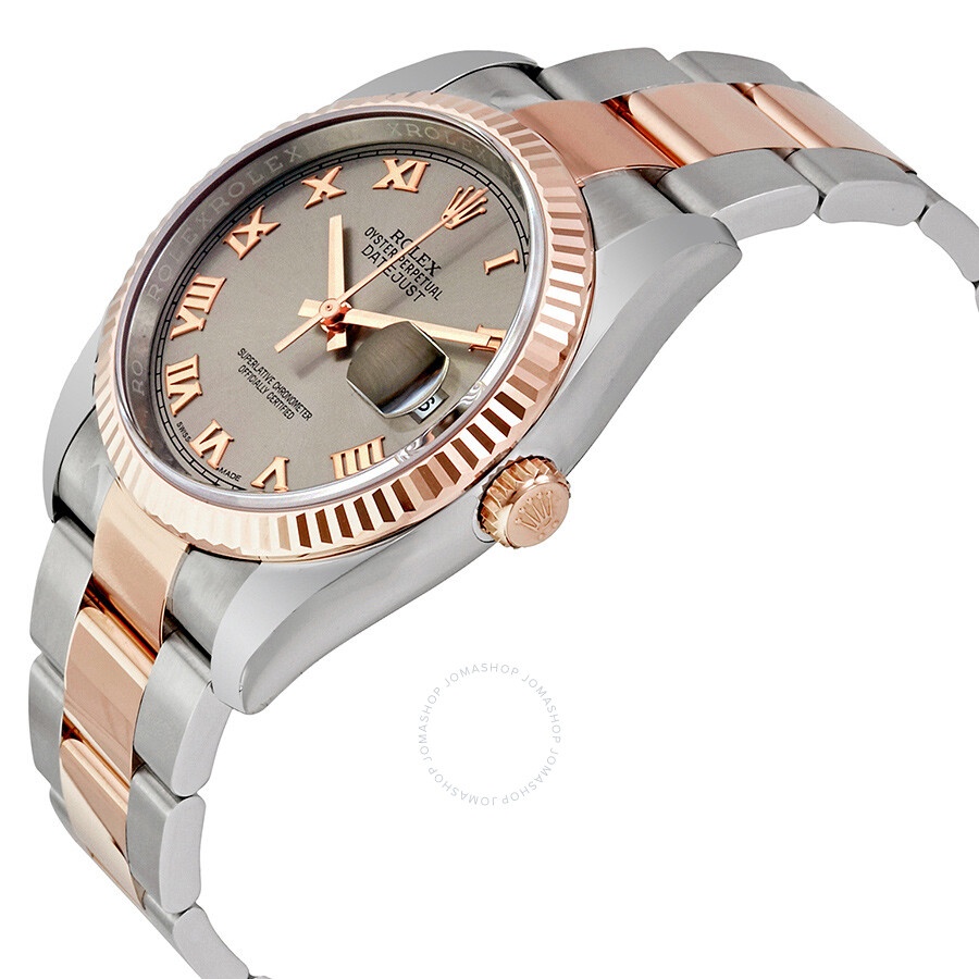 Rolex Oyster Perpetual Datejust Rhodium Dial Automatic Ladies Stainless Steel and 18 Carat Everose G - 2