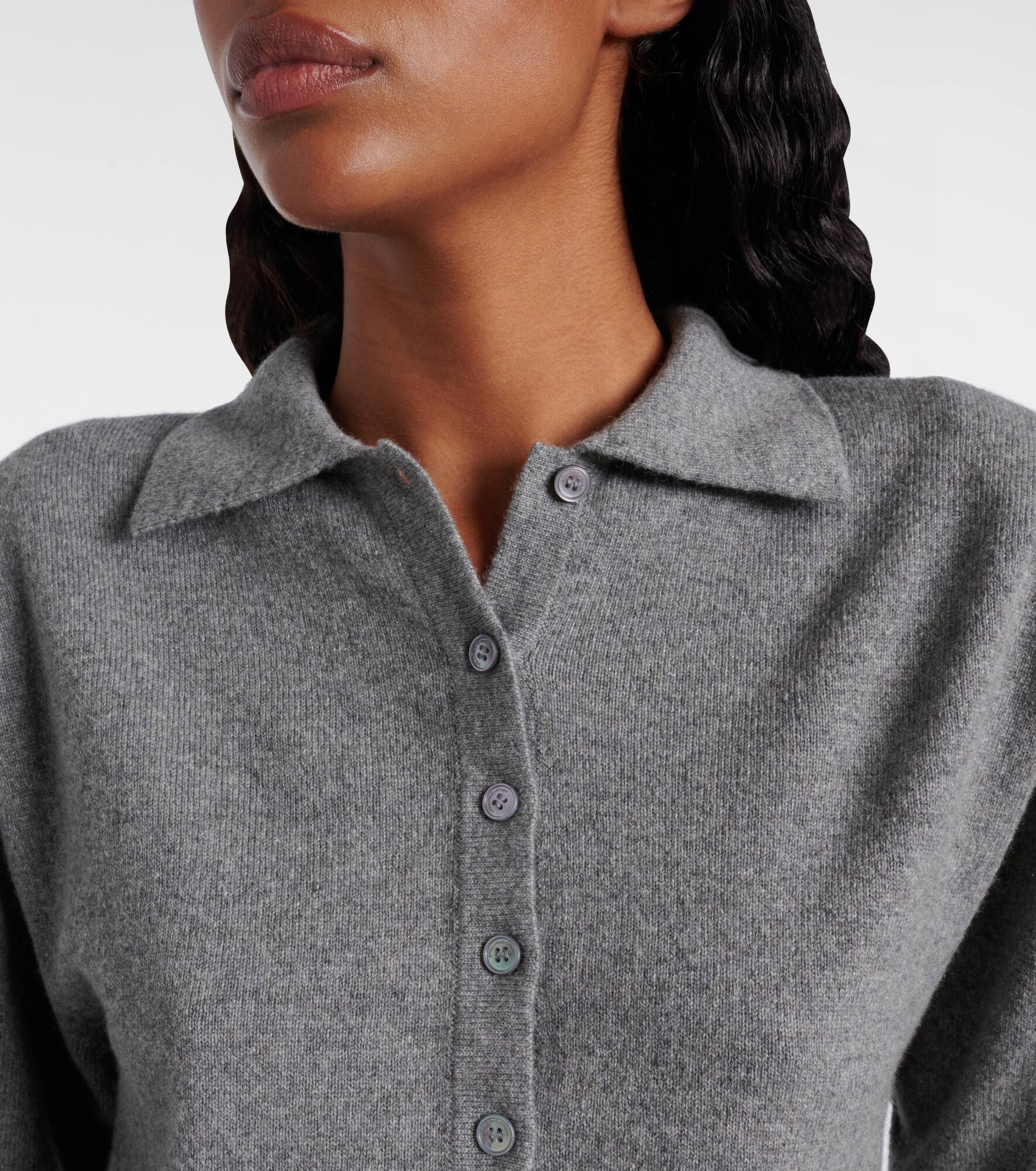 Cashmere and wool polo sweater - 4