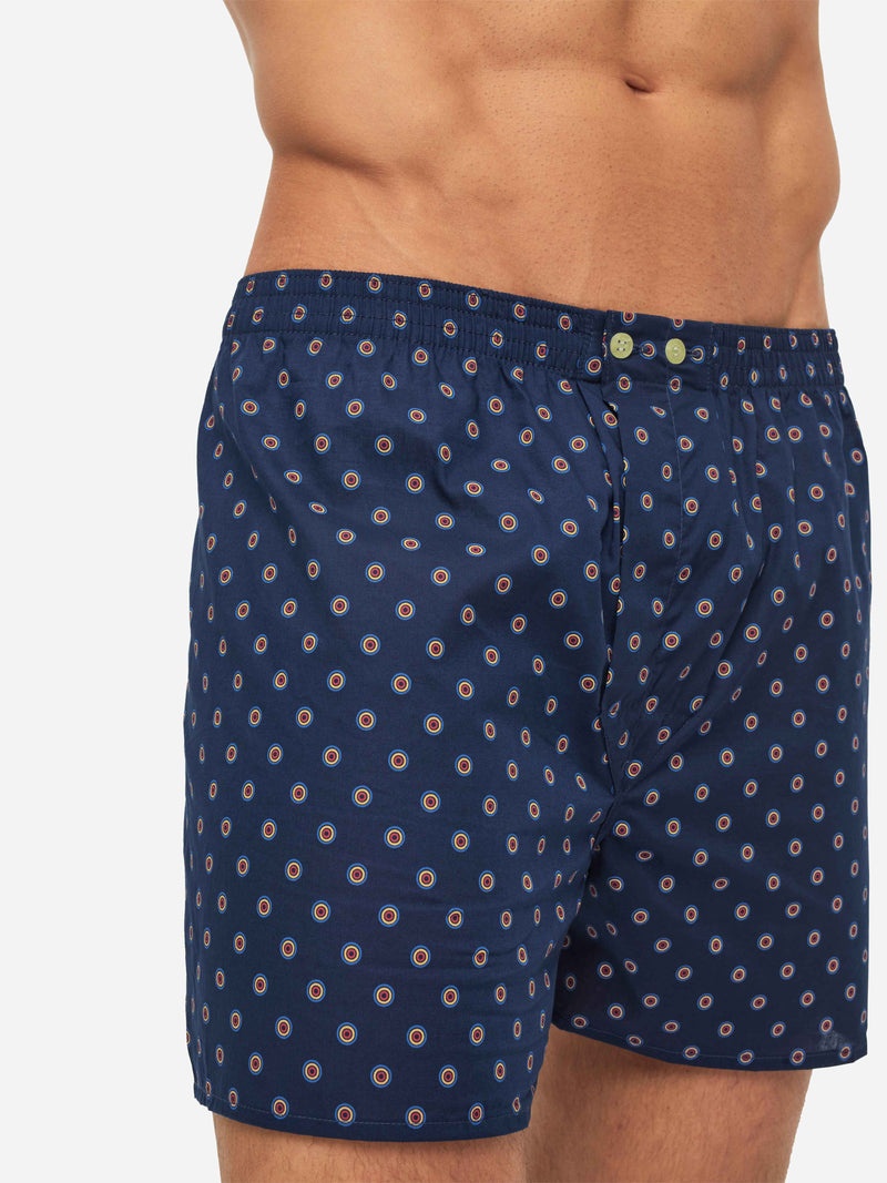 Men's Classic Fit Boxers Nelson 90 Cotton Batiste Navy - 2