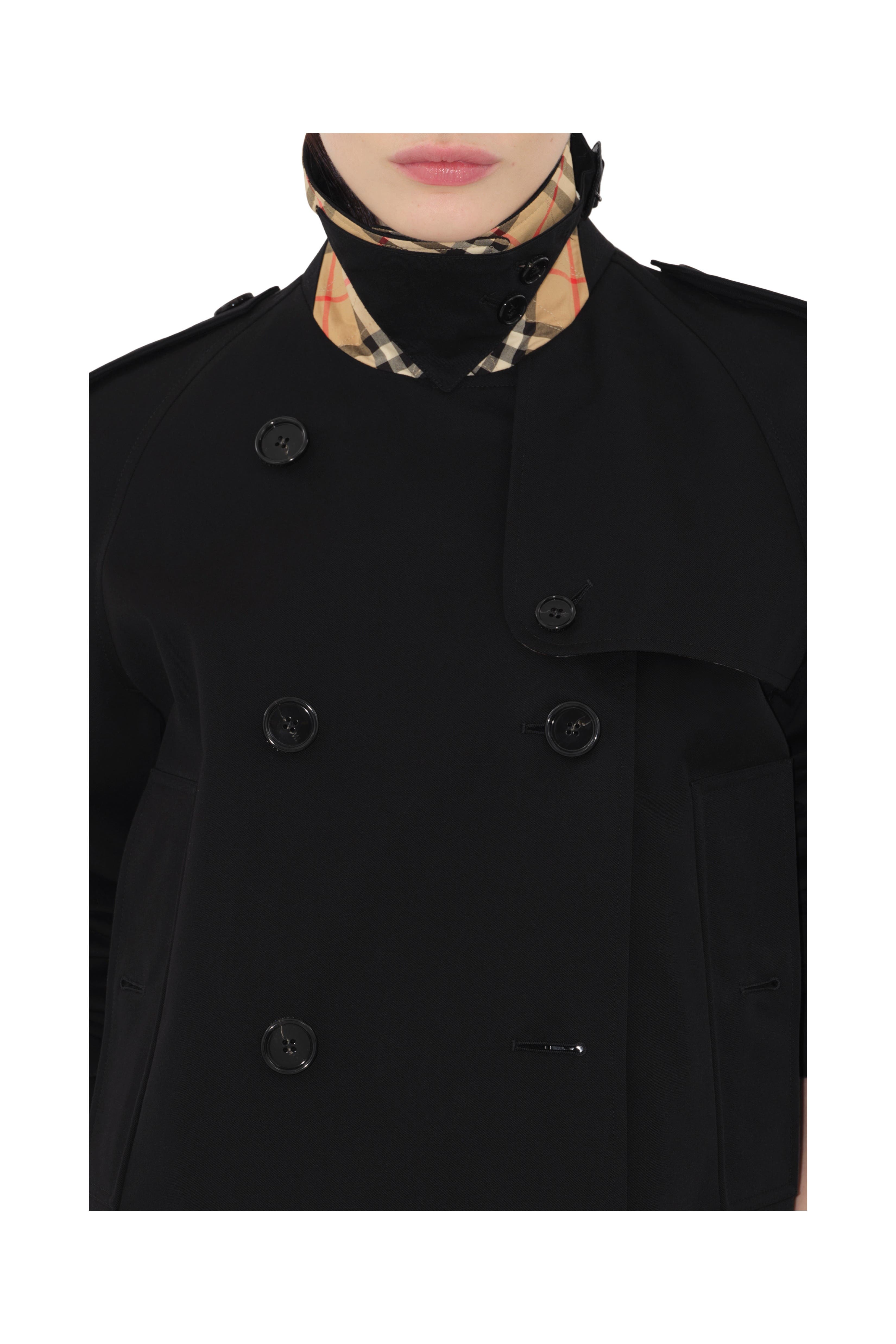 burberry Cropped Gabardine Trench Jacket in Black at Nordstrom - 5