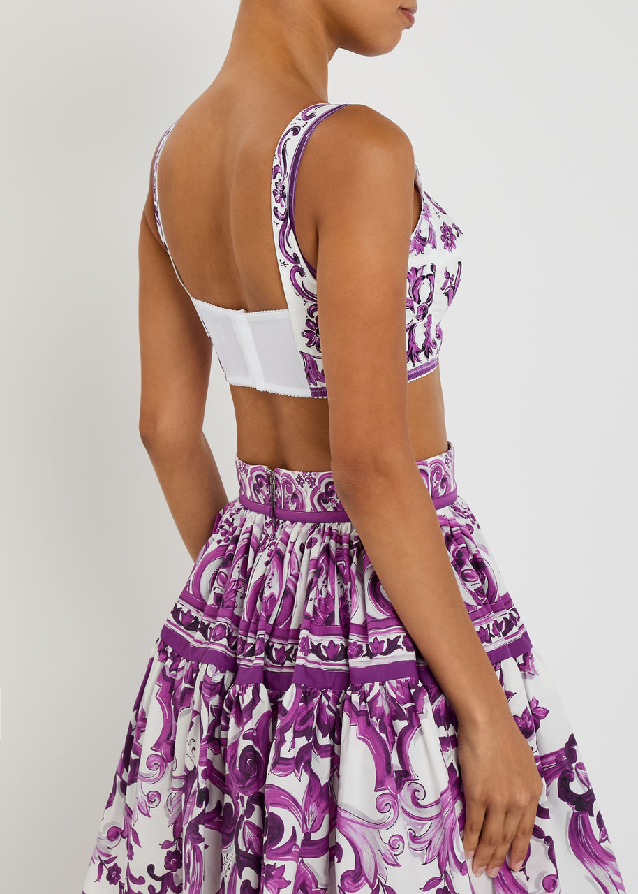 Dolce & Gabbana Printed Cotton-blend Crop top - 3