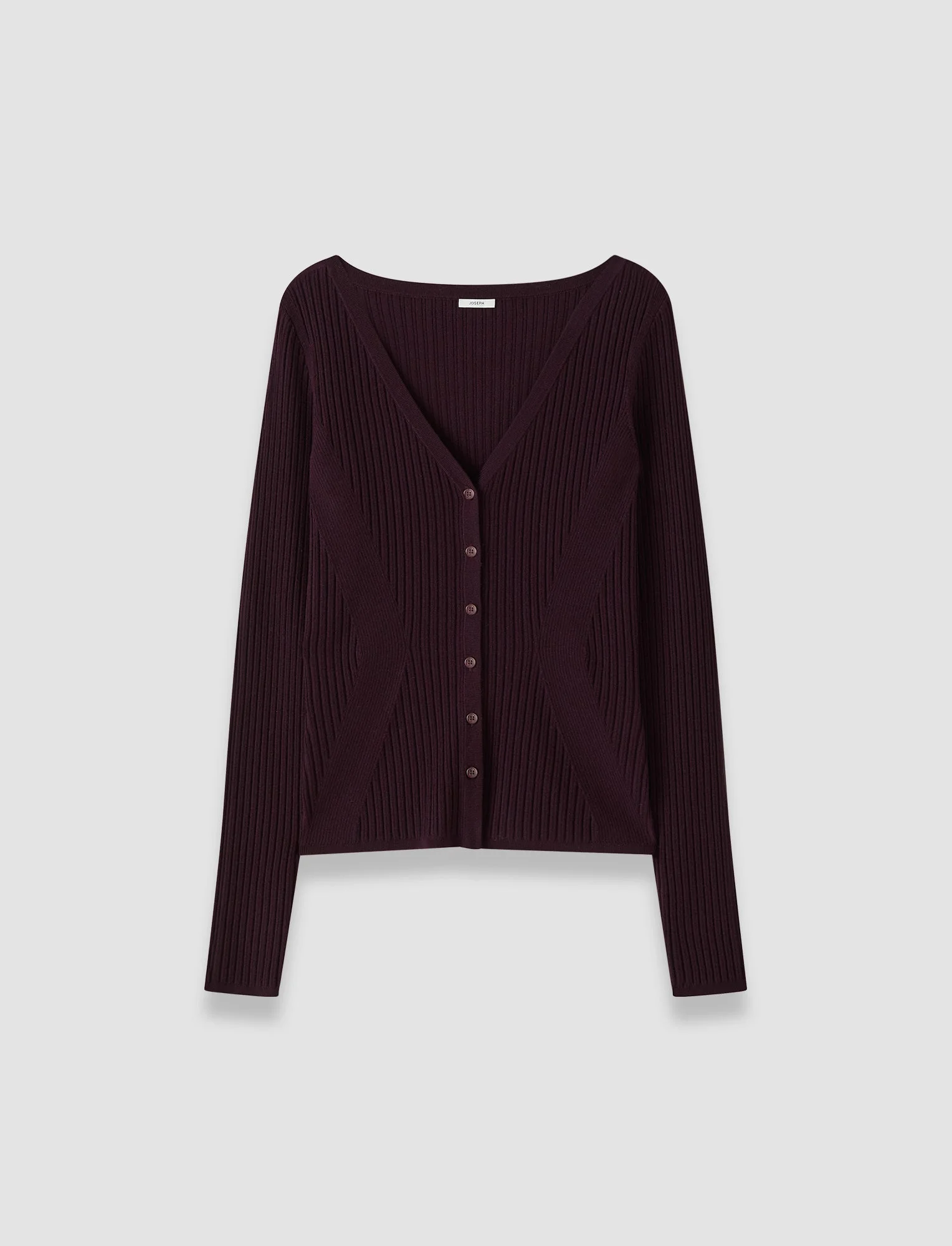 Alba Merino Wool Rib Cardigan - 1