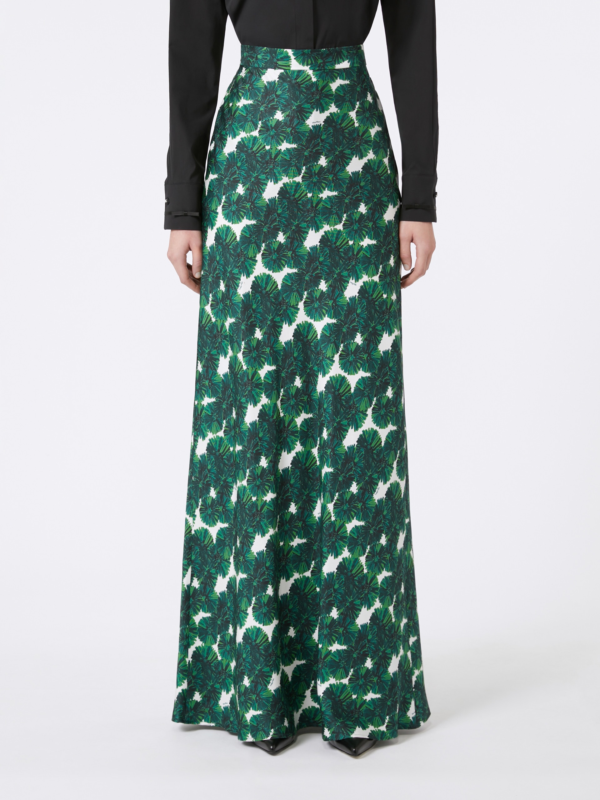 RECITAL Long printed silk skirt - 3
