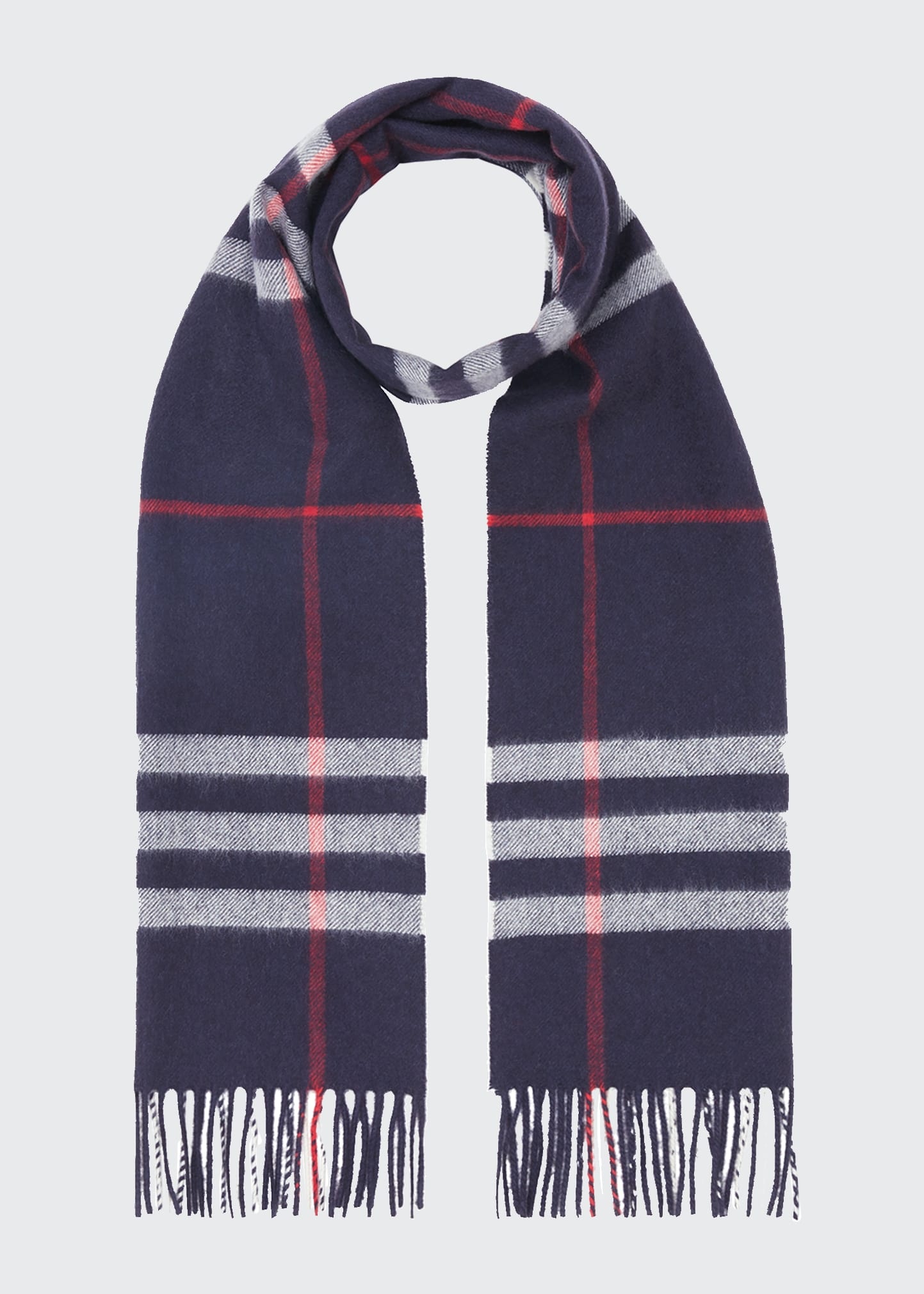 Men's Giant Check Cashmere Scarf - 1