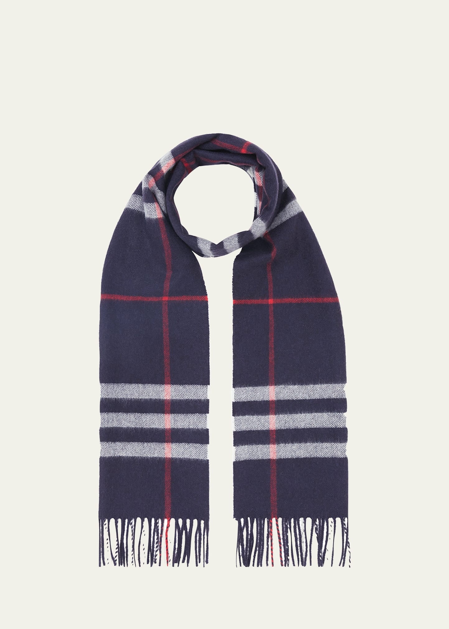 Men's Giant Check Cashmere Scarf - 1