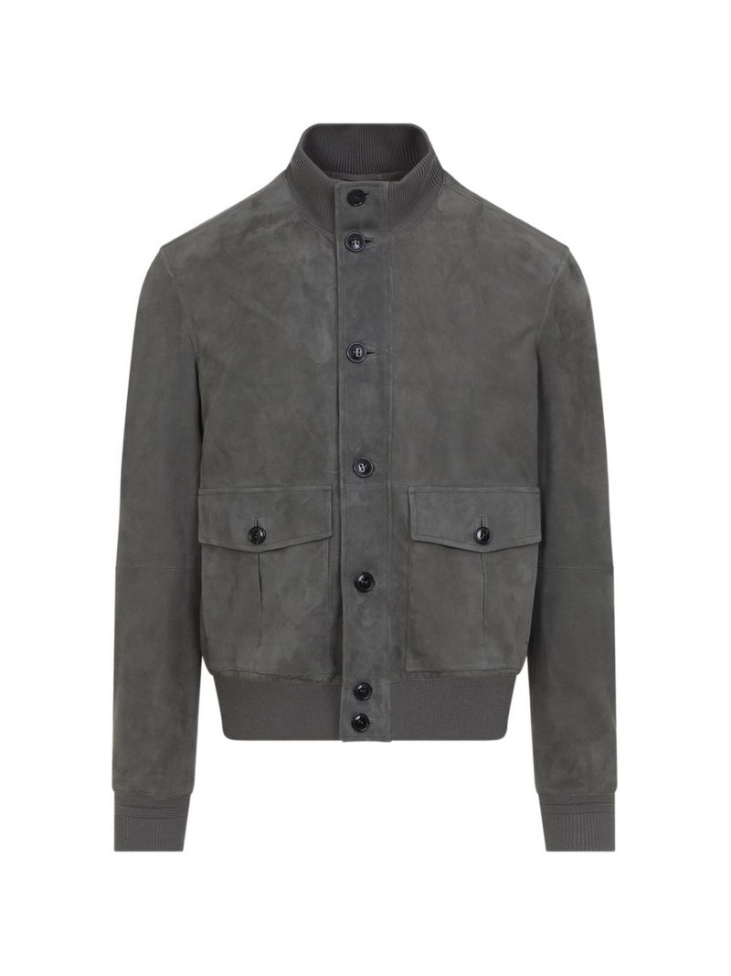 buttoned leather jacket 1