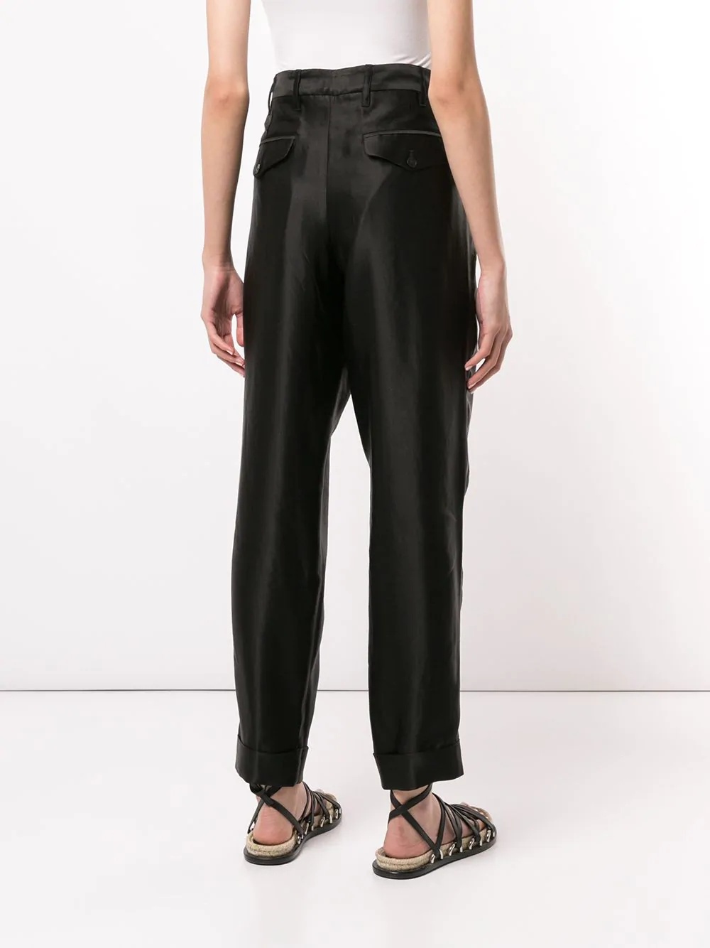 straight high waisted trousers - 4