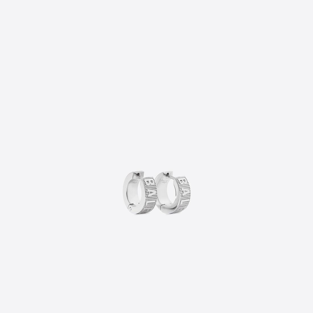 Women's Logo Hoop Earrings in Silver - 1