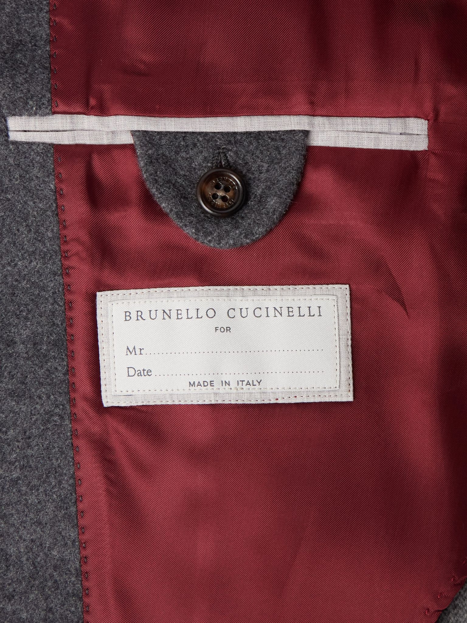 Unstructured Brushed-Cashmere Blazer Gray - 5