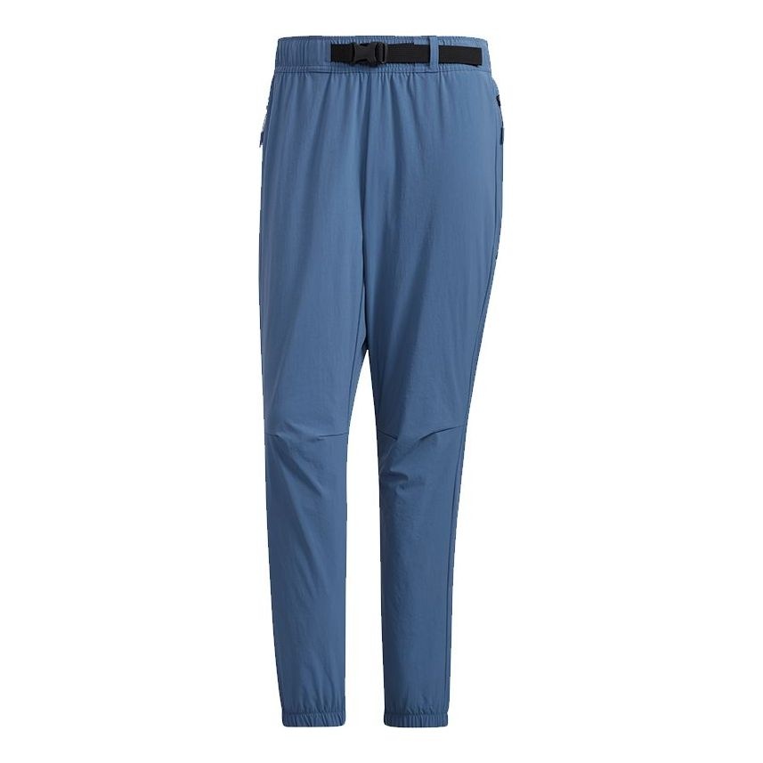 Men's adidas Wj Wv Pnt Martial Arts Series Woven Loose Bundle Feet Sports Pants/Trousers/Joggers Sky - 1