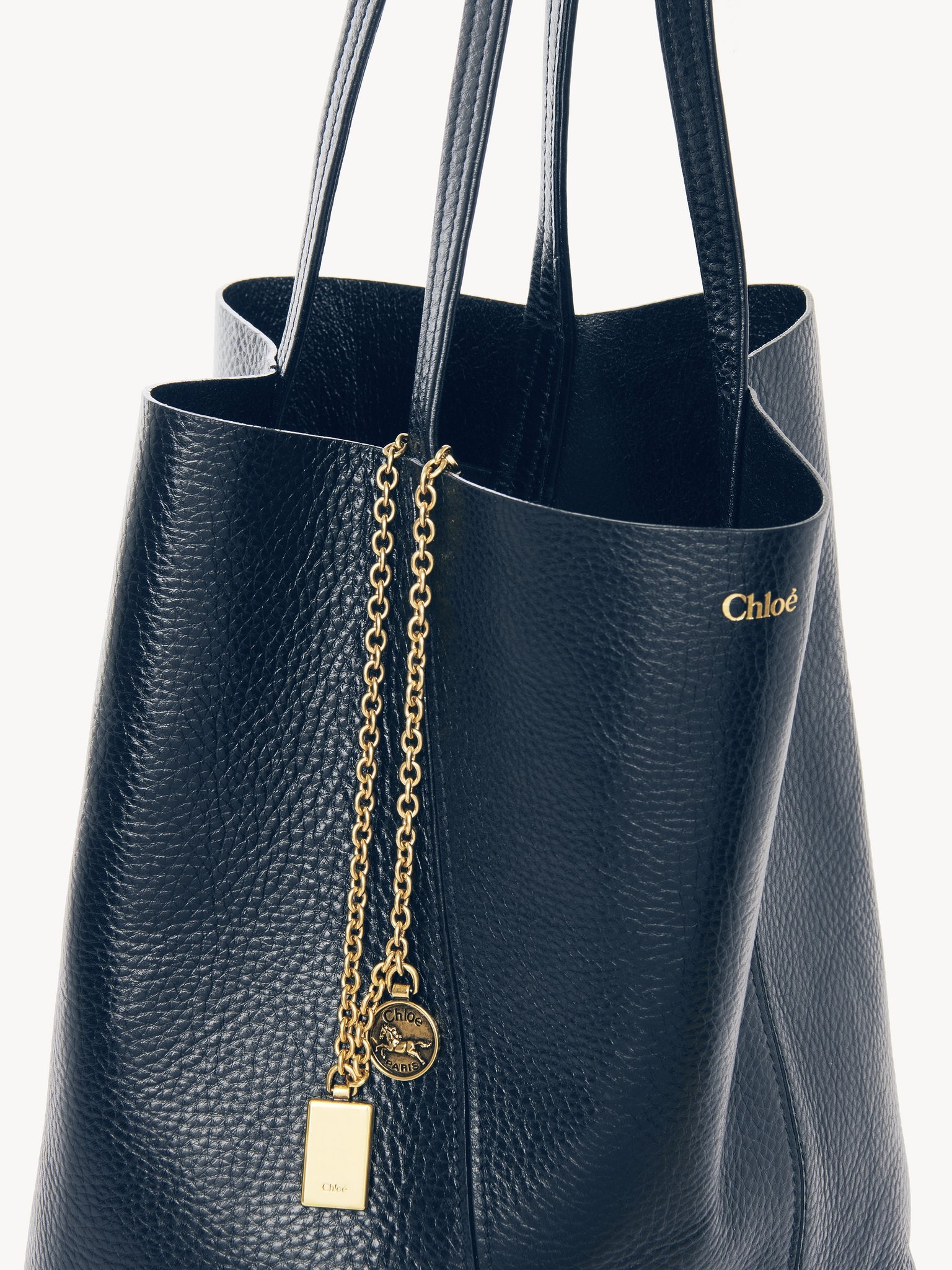 CHLOÉ SPIN TOTE BAG IN GRAINED LEATHER - 7