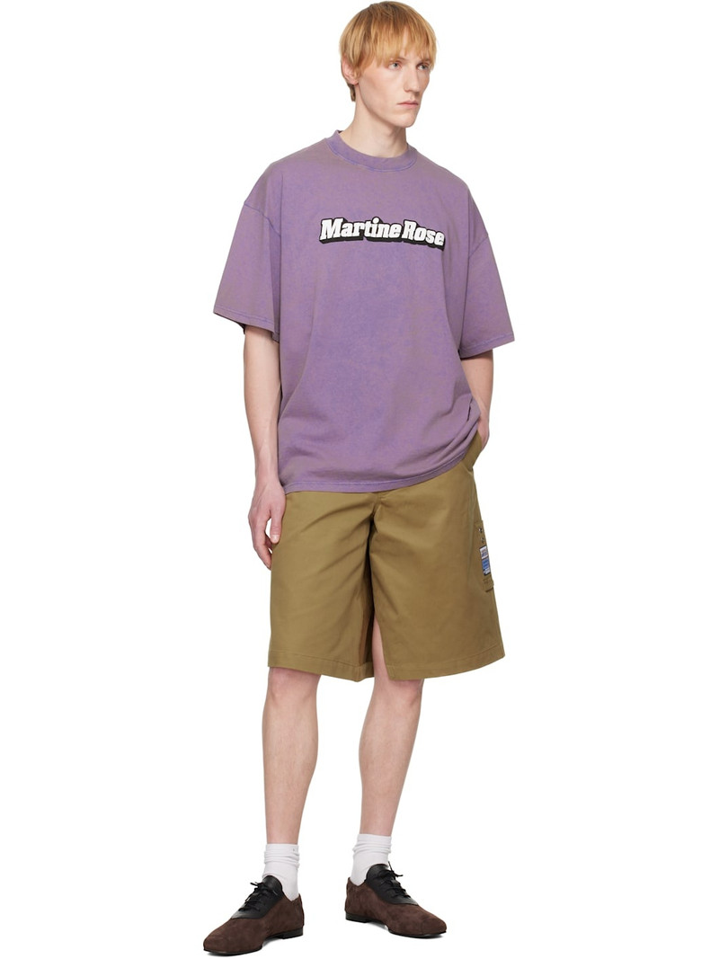 Martine Rose Khaki Twisted Skate Shorts outlook