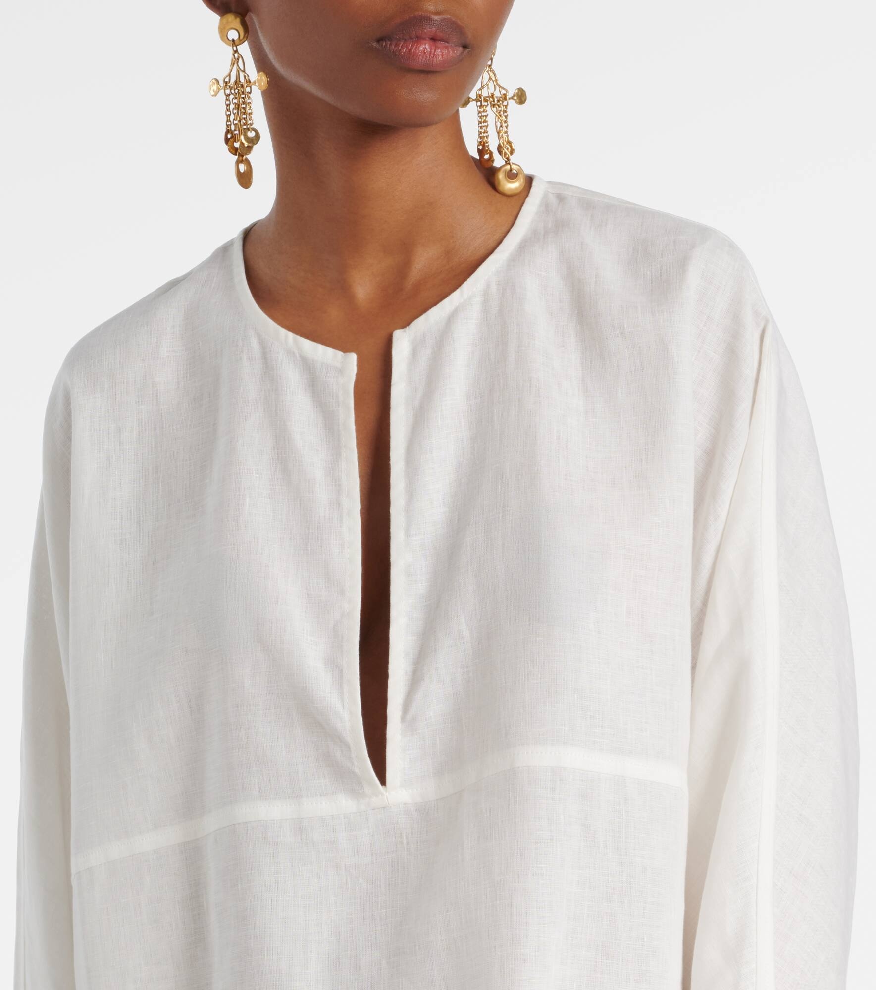 Oversized linen top - 4