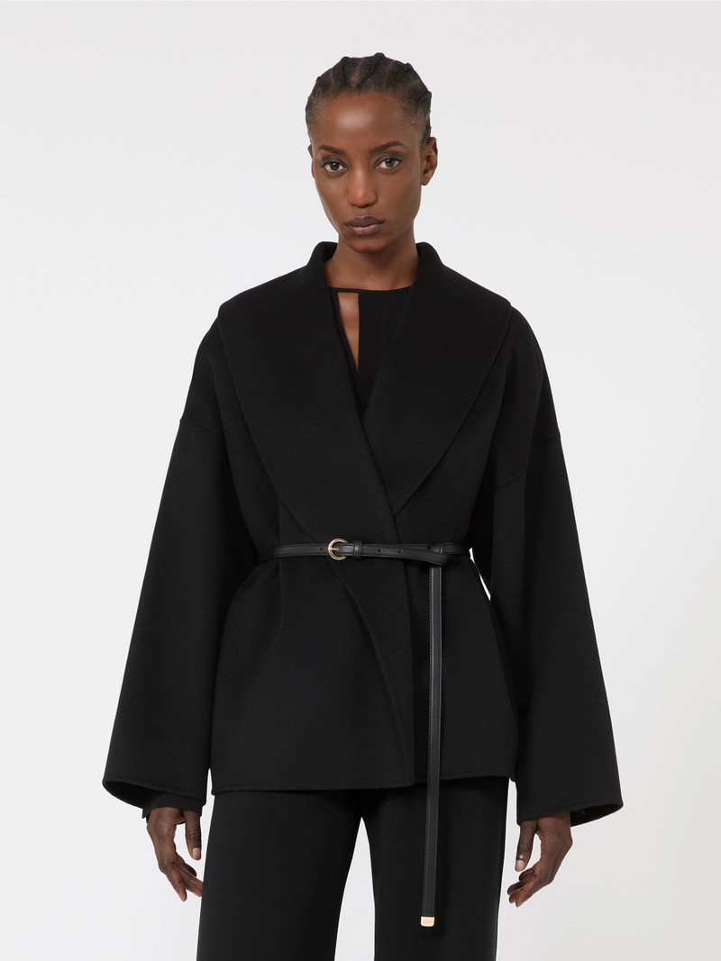 SUGHERO Wool, cashmere and silk robe coat - BLACK 3