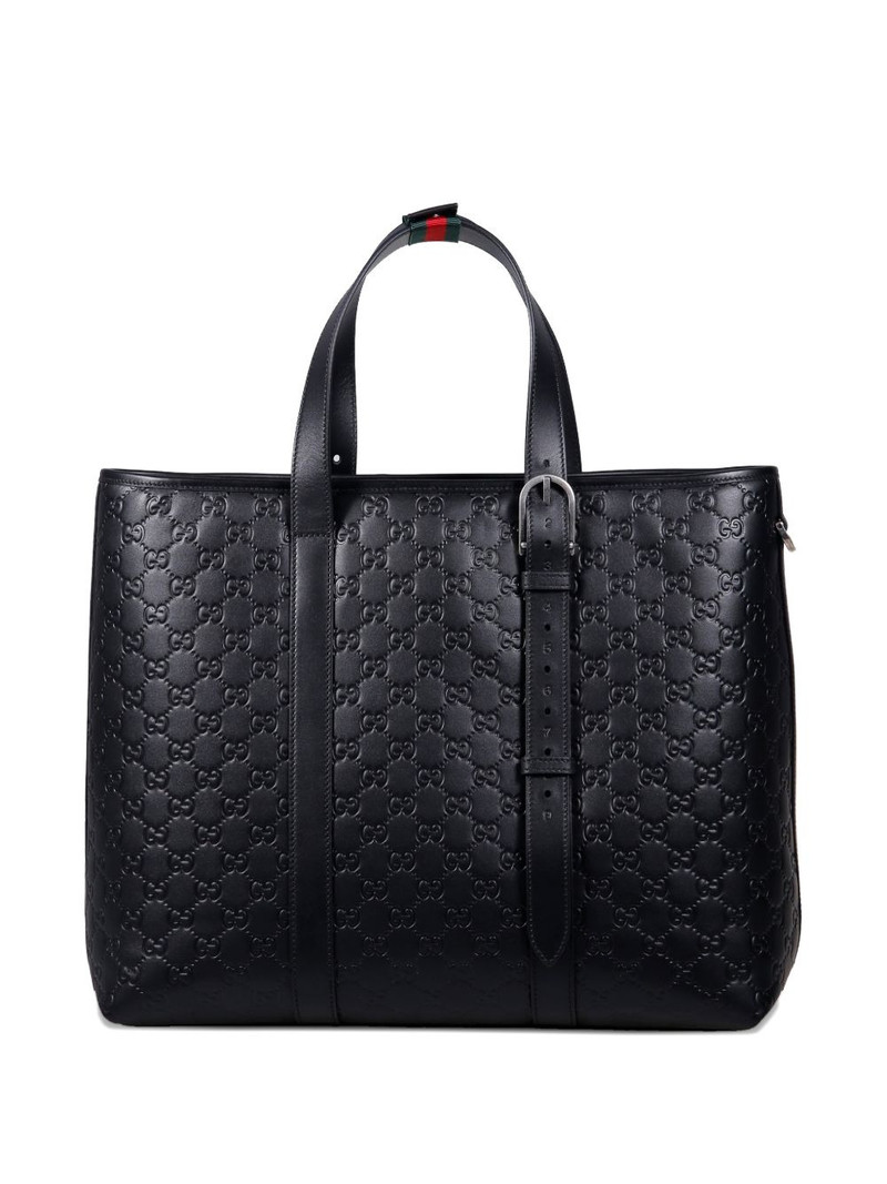 GUCCI embossed buckle tote bag outlook