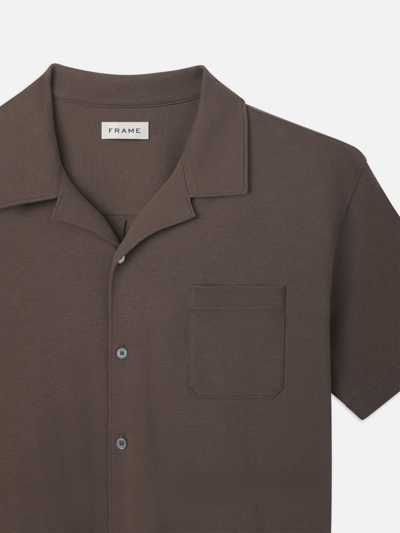 FRAME Duo Fold Relaxed Shirt in Taupe outlook