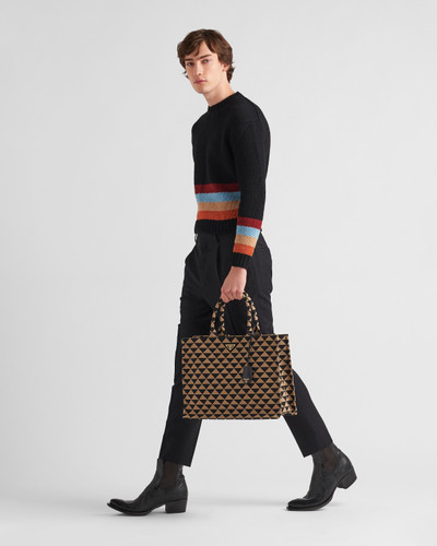 Prada Prada Symbole embroidered fabric tote bag outlook