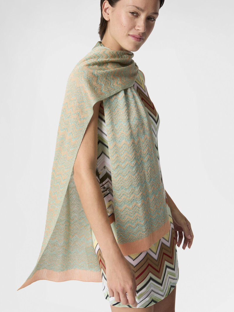 Zigzag viscose-blend scarf with ribbed edge 3