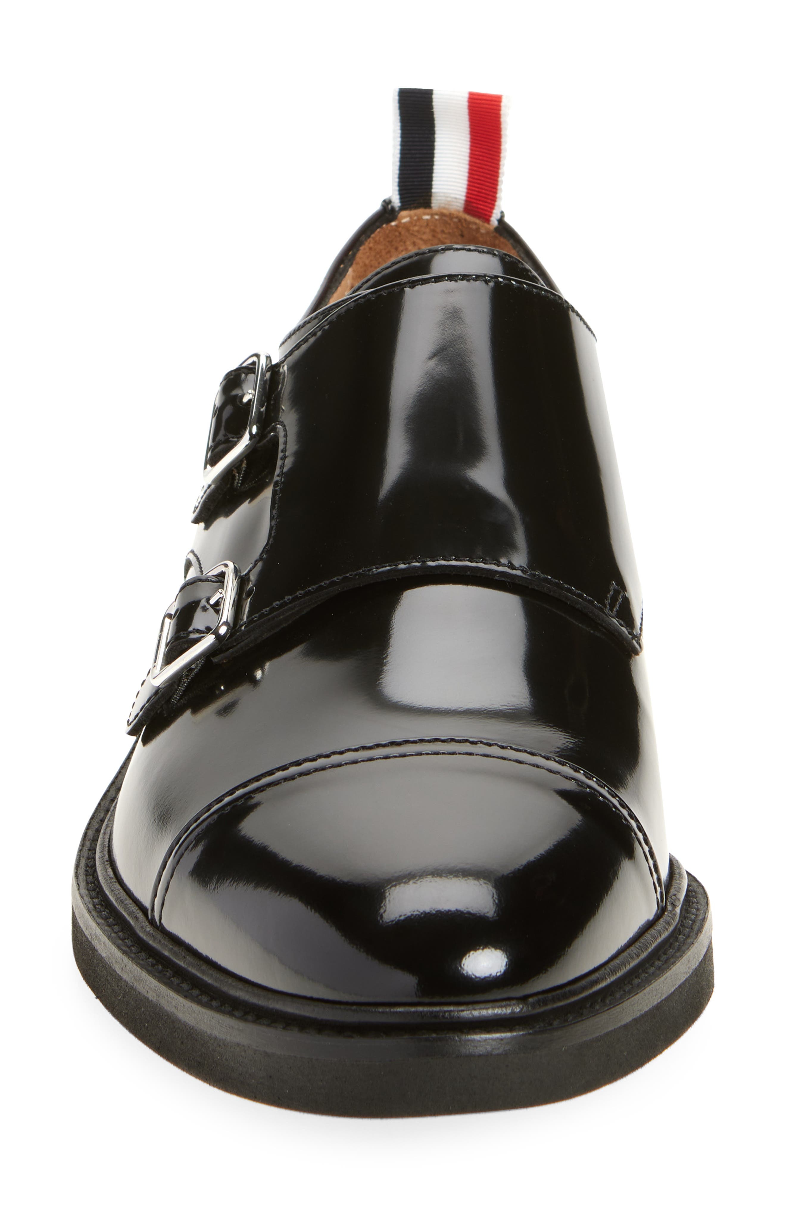 Thom Browne Cap Toe Monk Shoe in Black at Nordstrom - 4