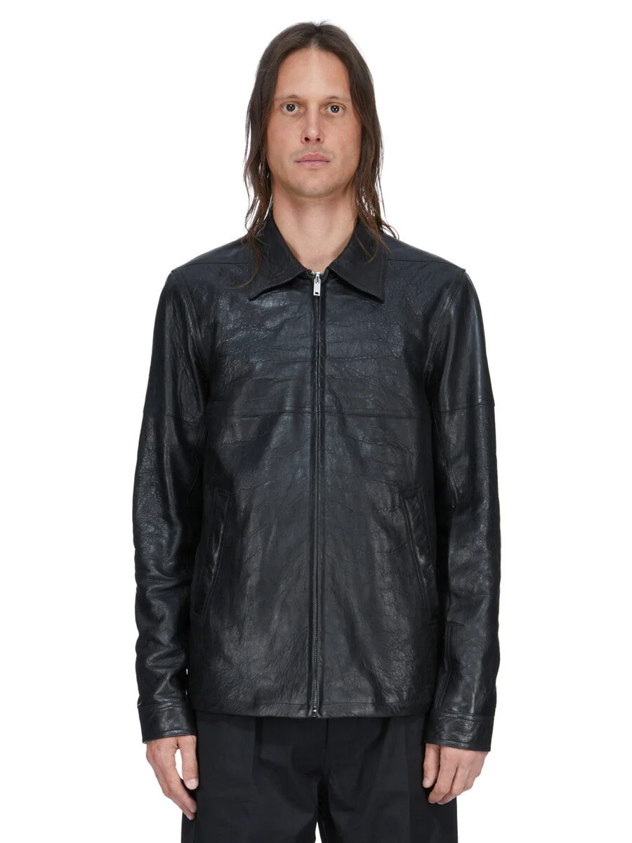 Black Temple Brad Leather Jacket - 1