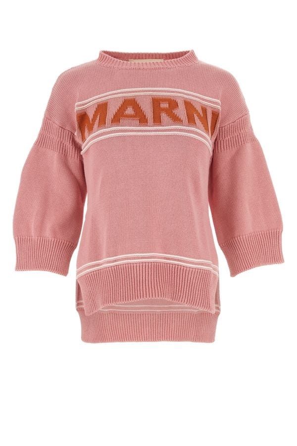 Pink cotton sweater - 1