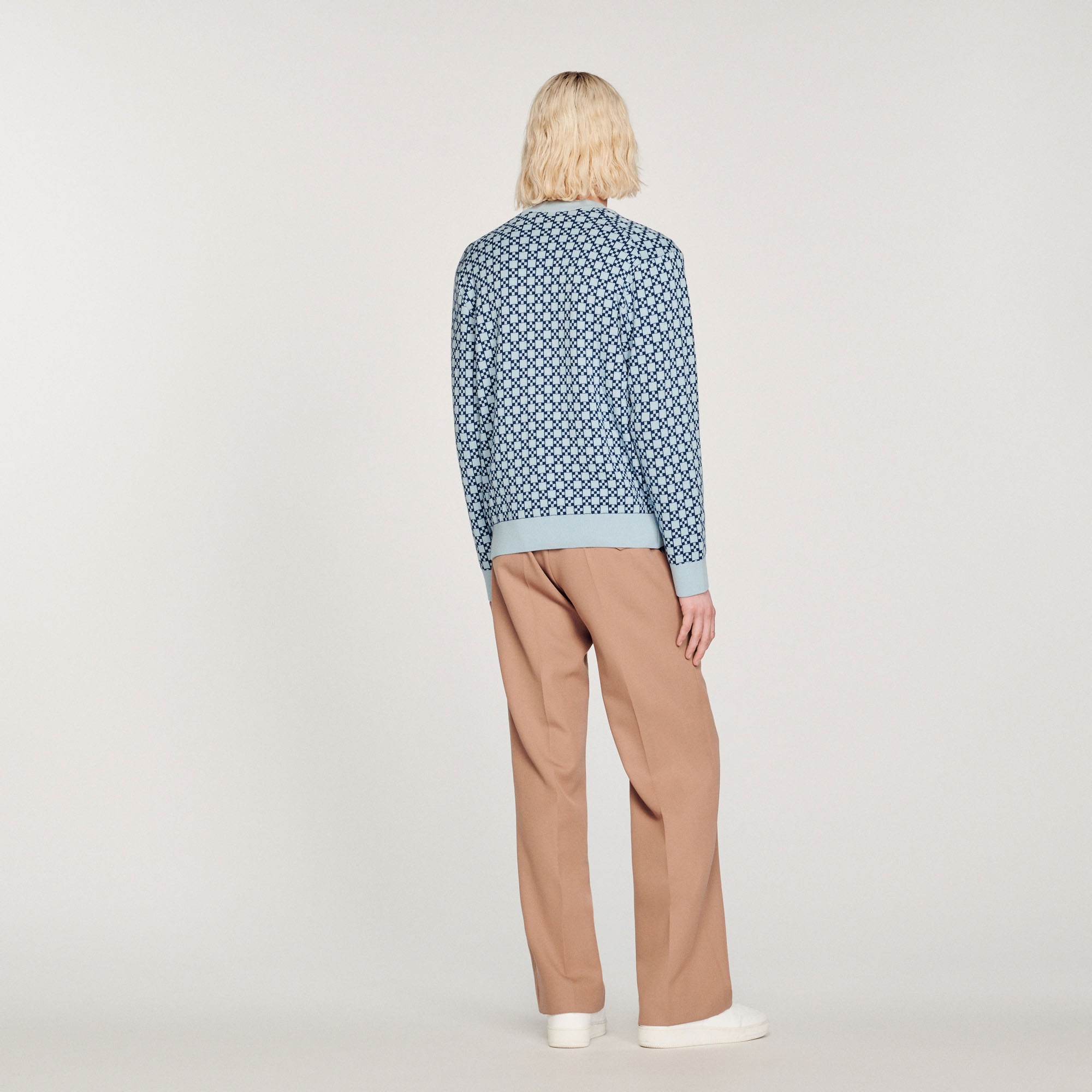 Square Cross jacquard cardigan - 5