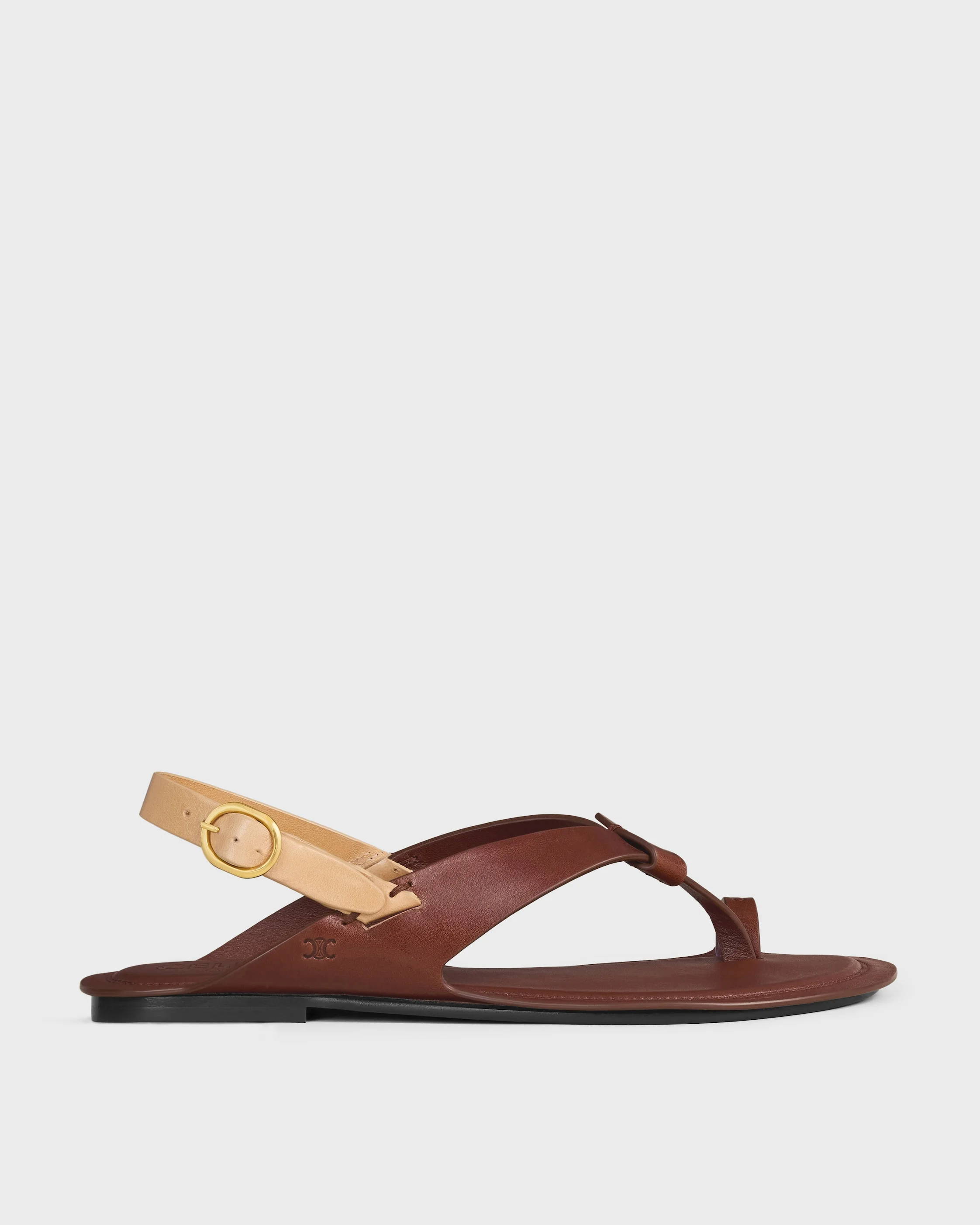 ONYX THONG SANDAL IN CALFSKIN VEGETAL TANNING - 1