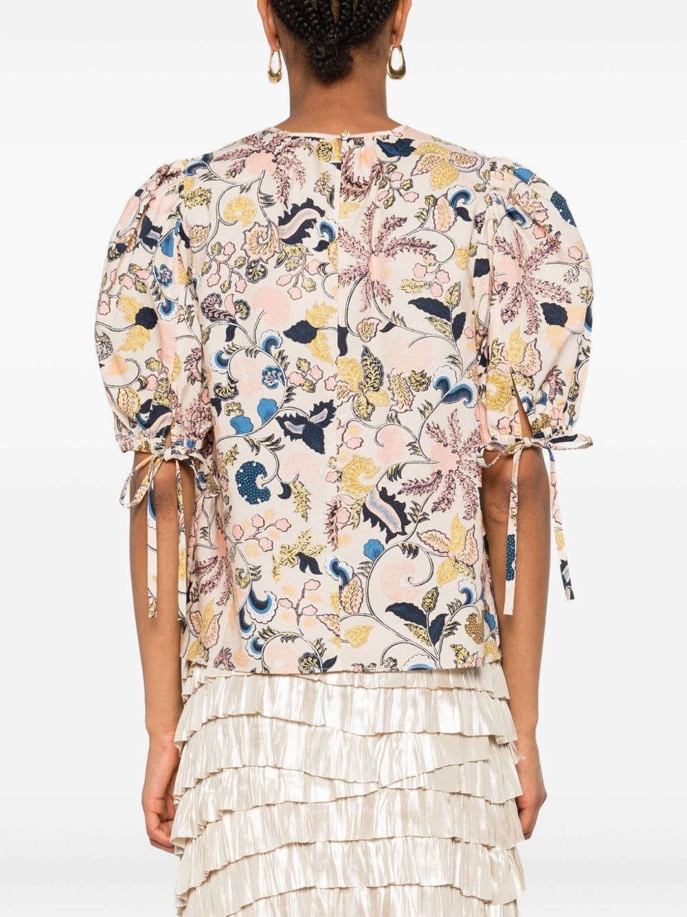 floral-print T-shirt - 4