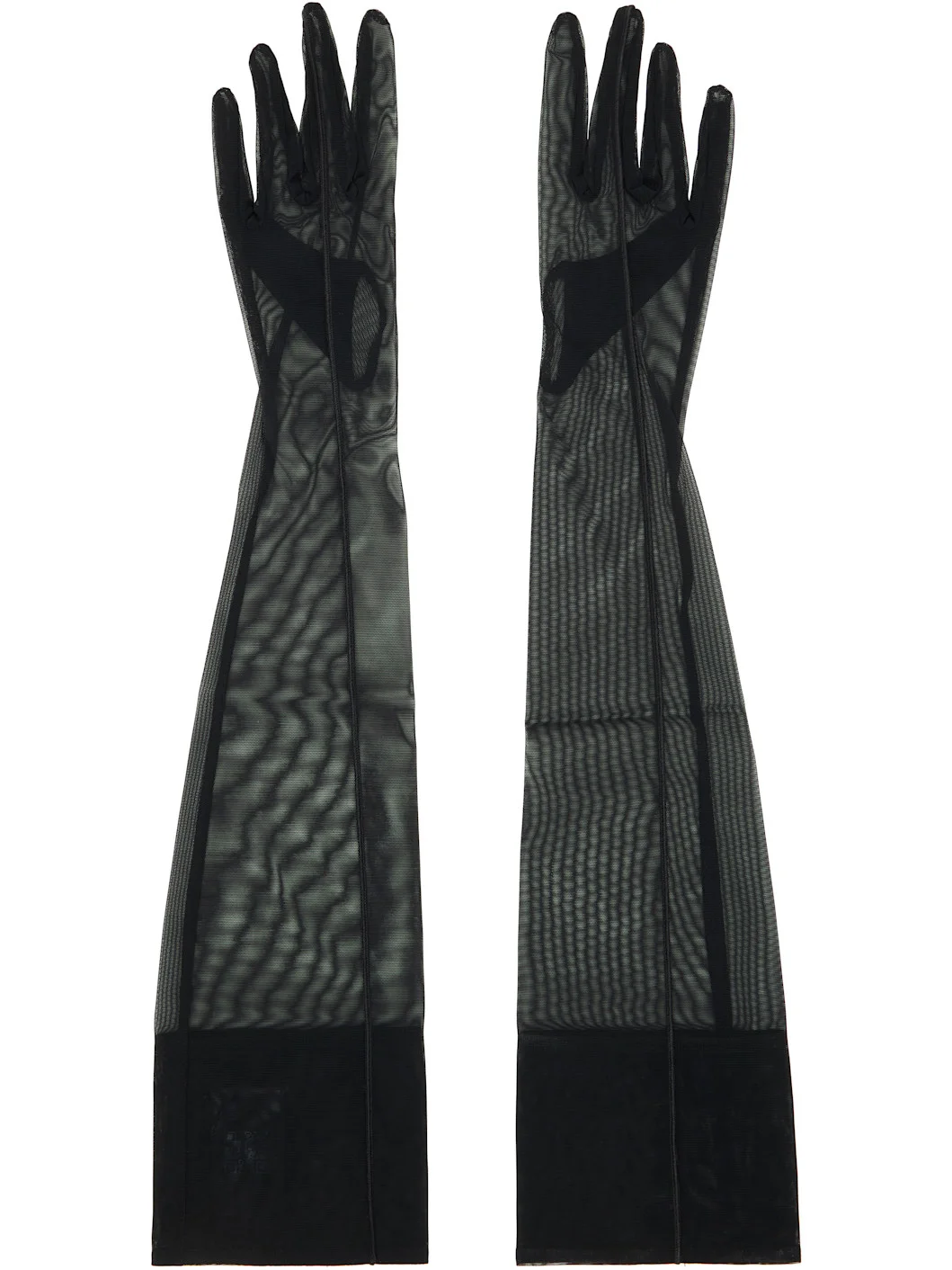 Black Re/edit Stretch Illusion Gloves - 1