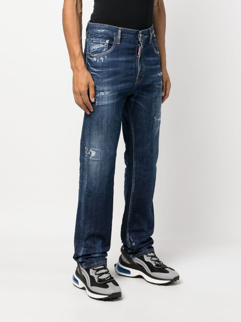 distressed straight-leg jeans 3