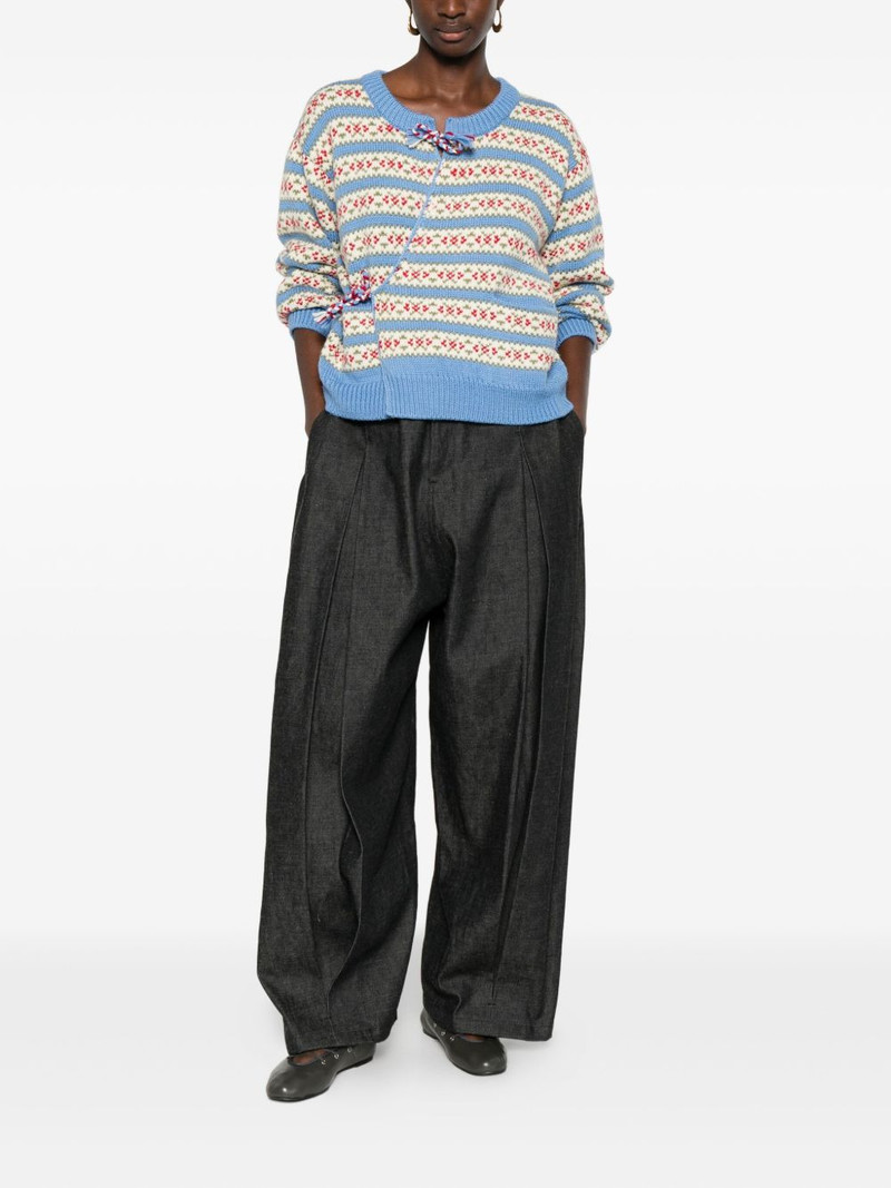 BODE patterned asymmetric cardigan outlook