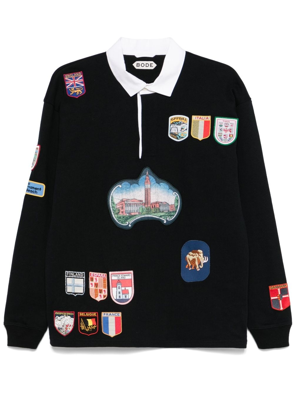 multi-patch polo shirt - 1