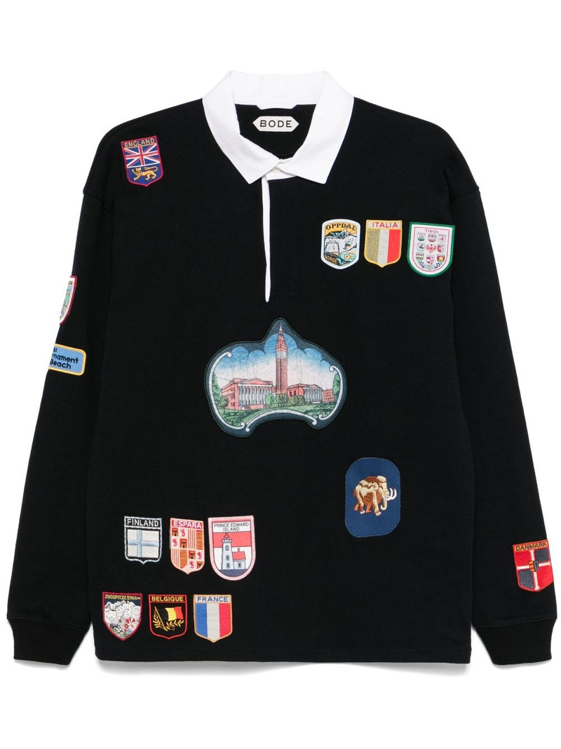 multi-patch polo shirt 1