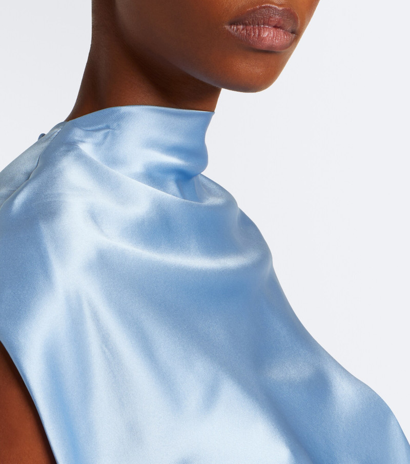 Draped silk charmeuse top 3