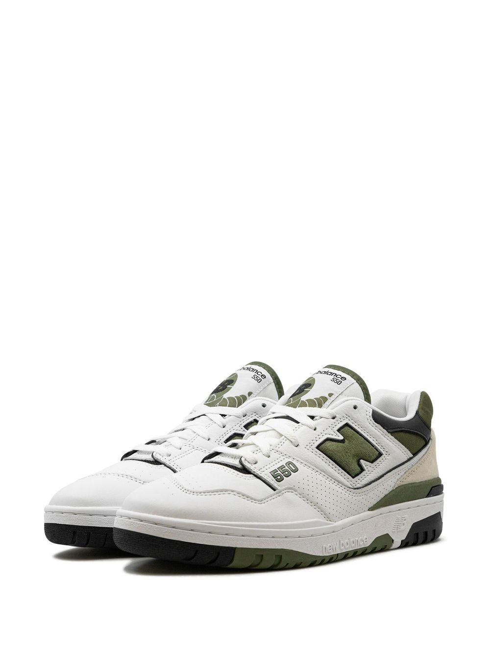 550 "White/Dark Olive" sneakers - 5