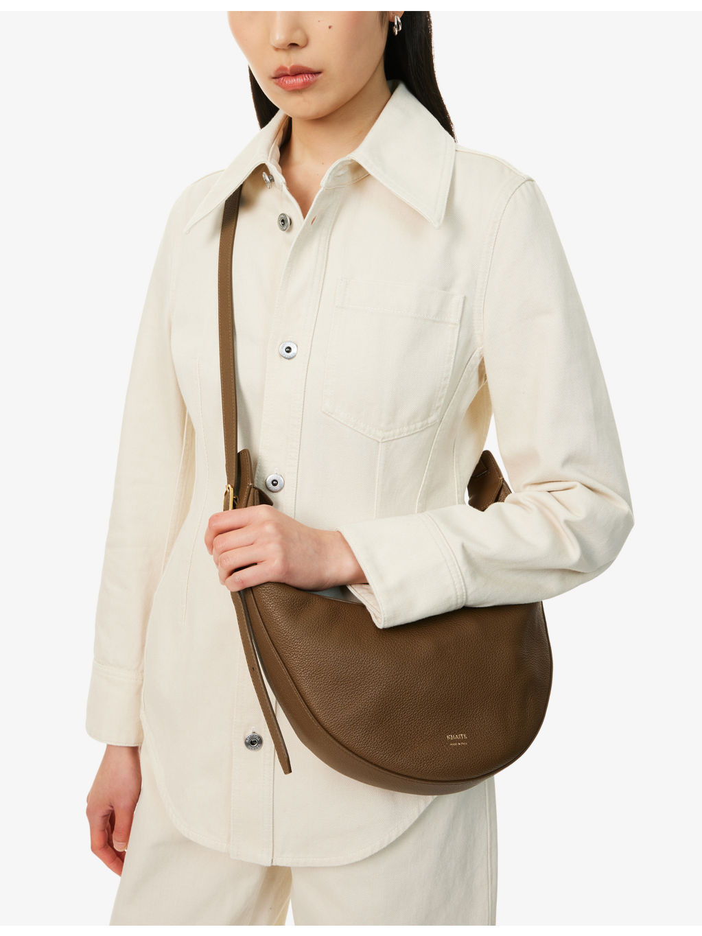 Augustina Small Pebbled Leather Cross-Body Bag - 2