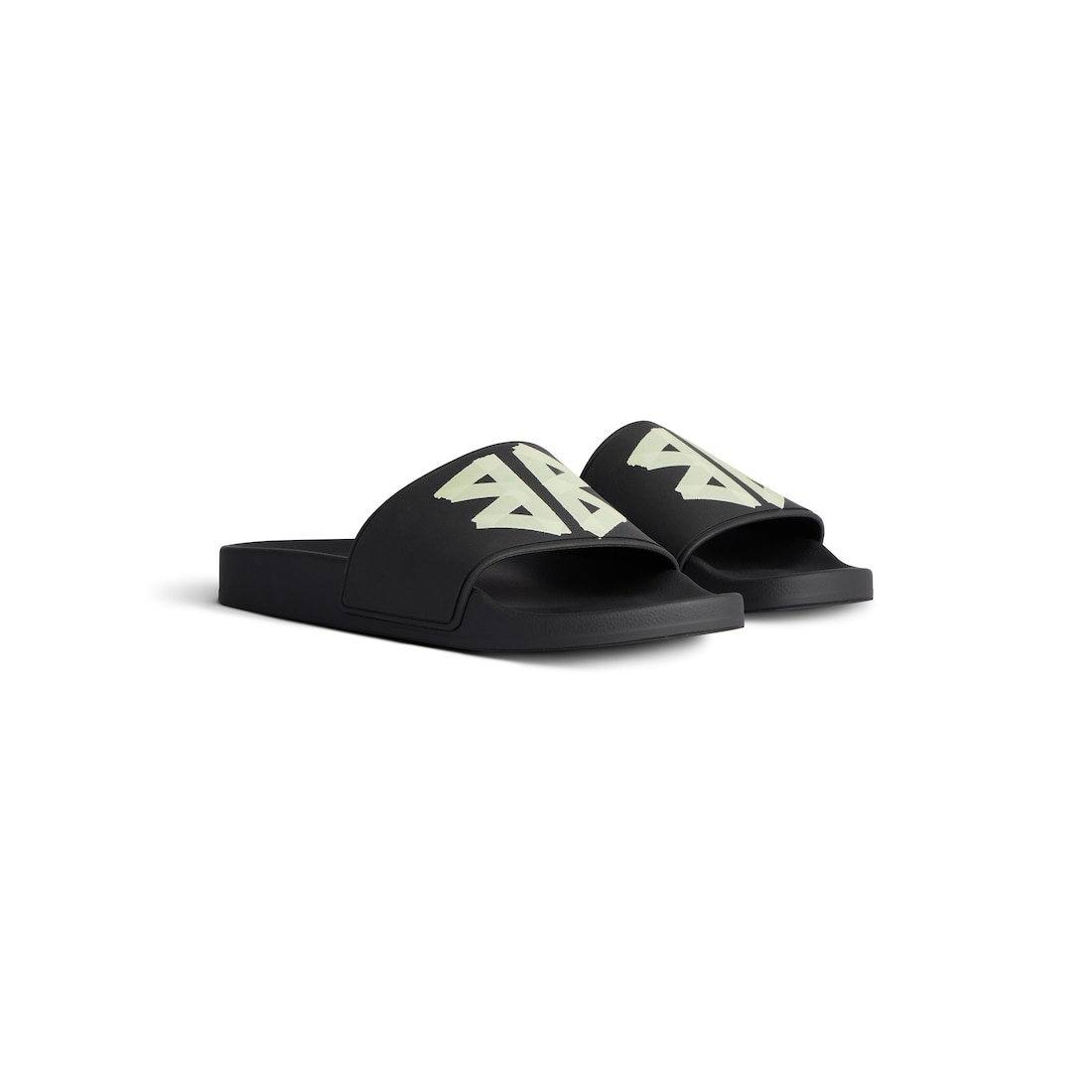 Men's Pool Slide Sandal  in Black/yellow - 2