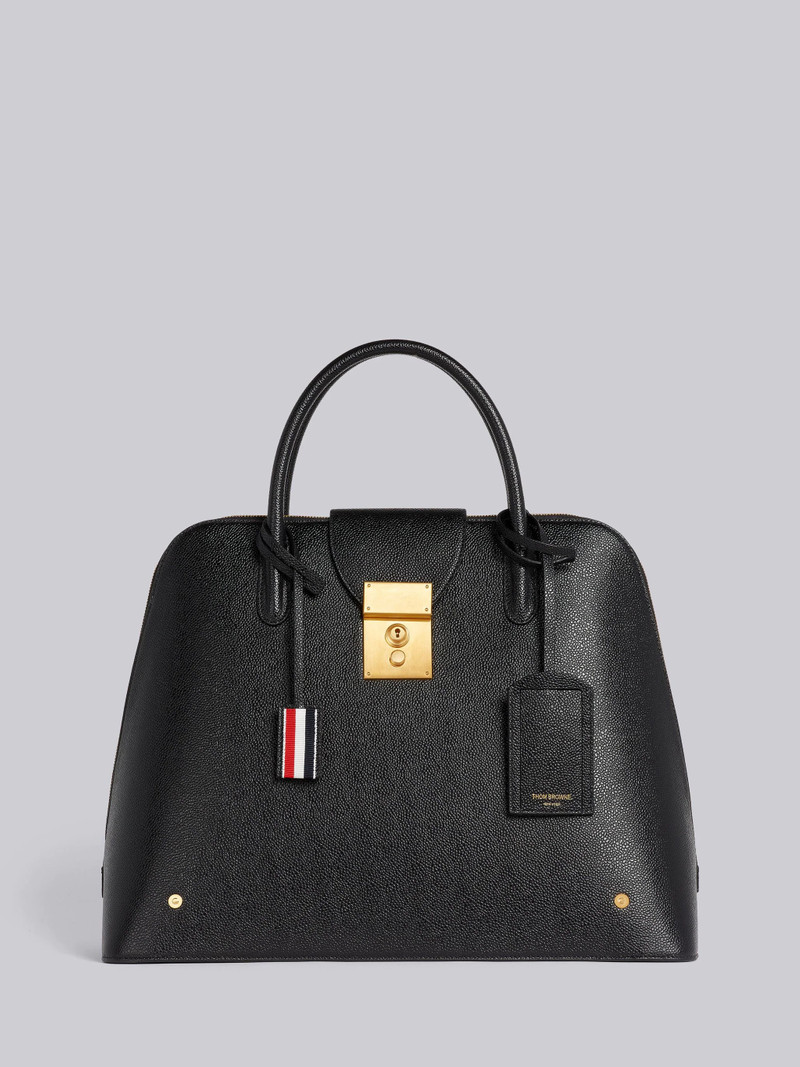 Black Pebble Grain Leather Mr. Thom Satchel Bag 1