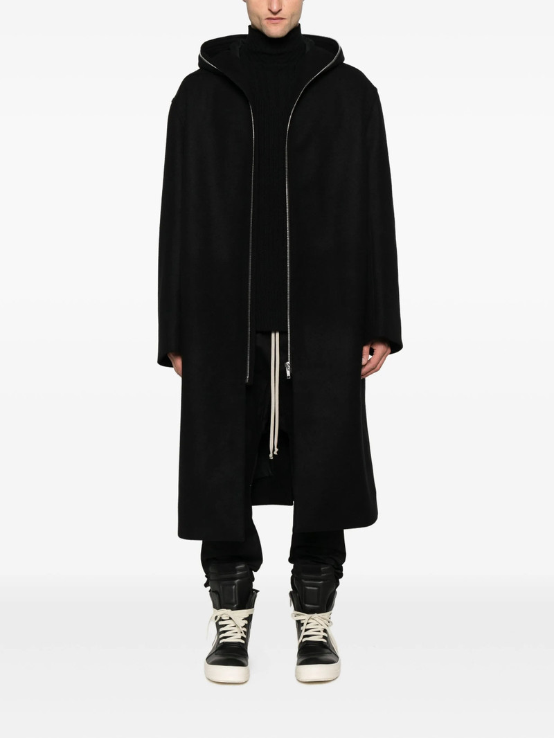 Rick Owens hooded raincoat outlook