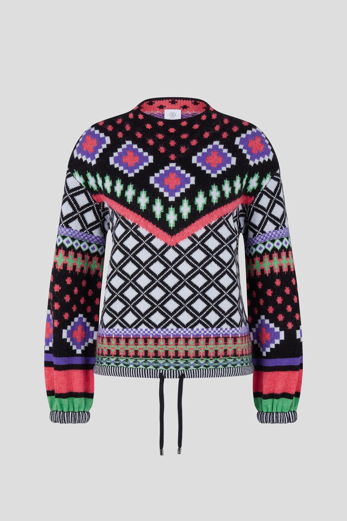 Najla Knitted pullover in Black/Pink - 1