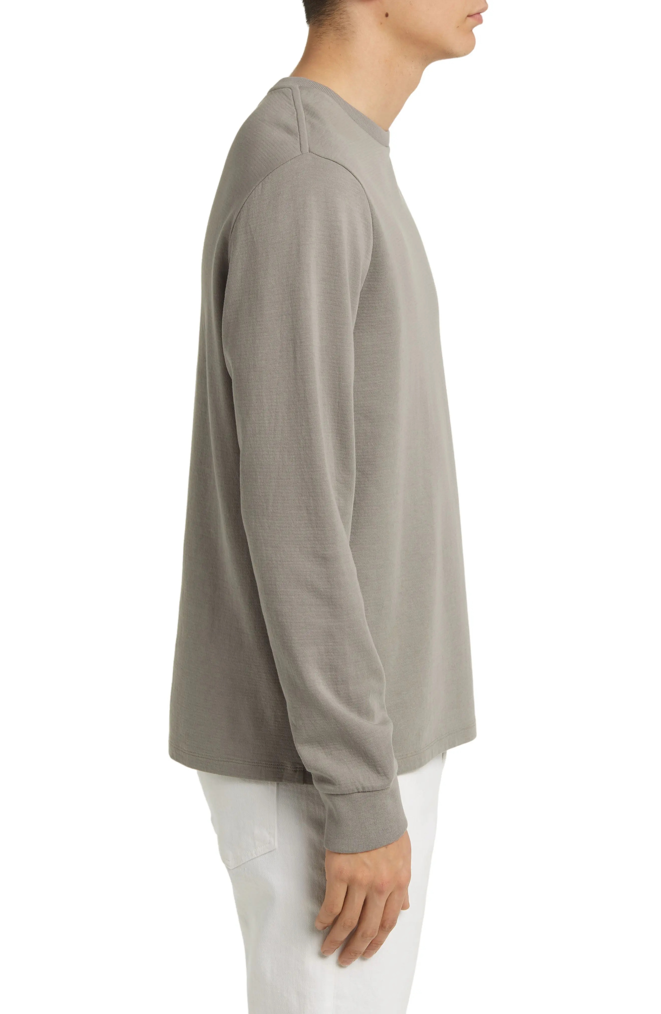 Duo Fold Long Sleeve Cotton T-Shirt - 3