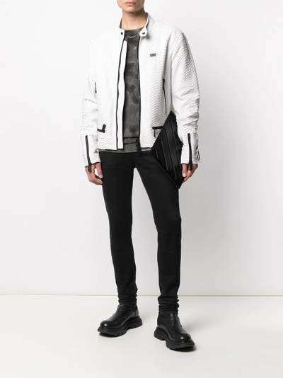 PHILIPP PLEIN contrast zip jacket outlook