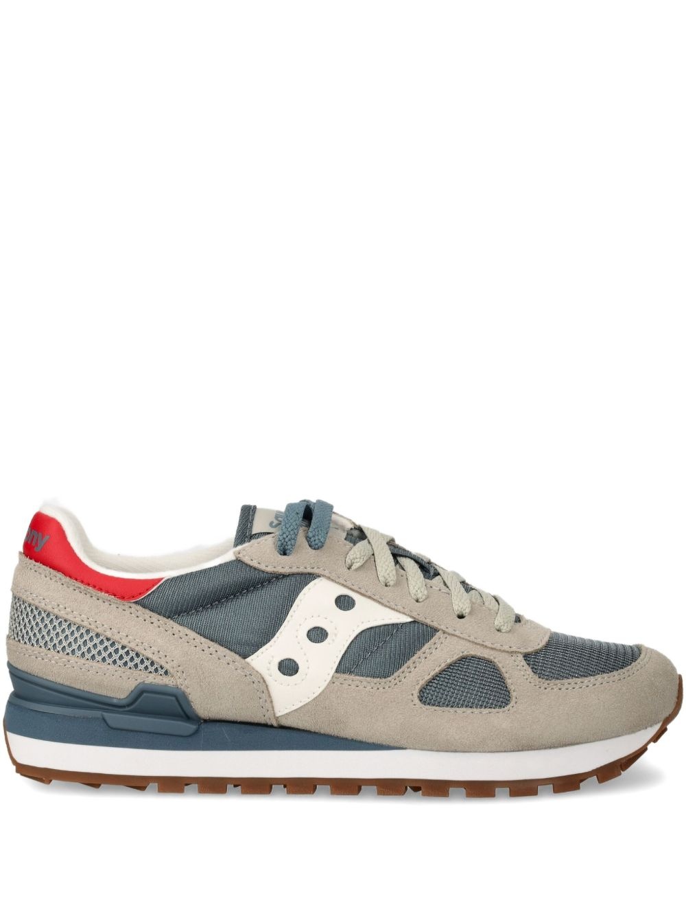 suede-panelled sneakers - 1