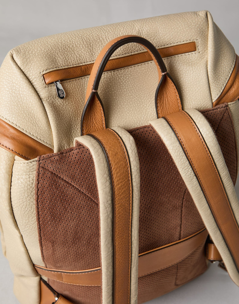 Cowhide leisure backpack 3