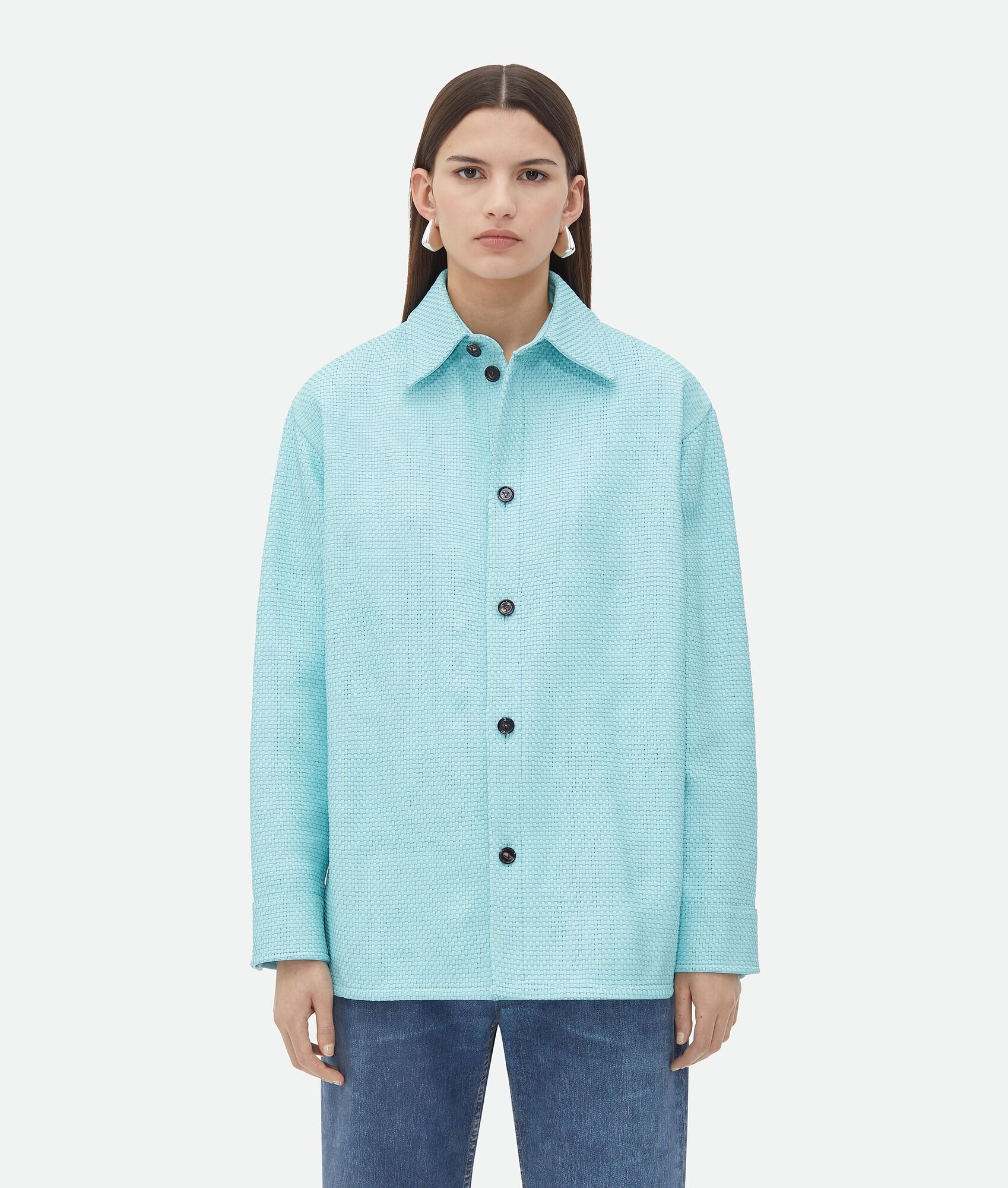 Mini Intrecciato Leather Shirt - 1