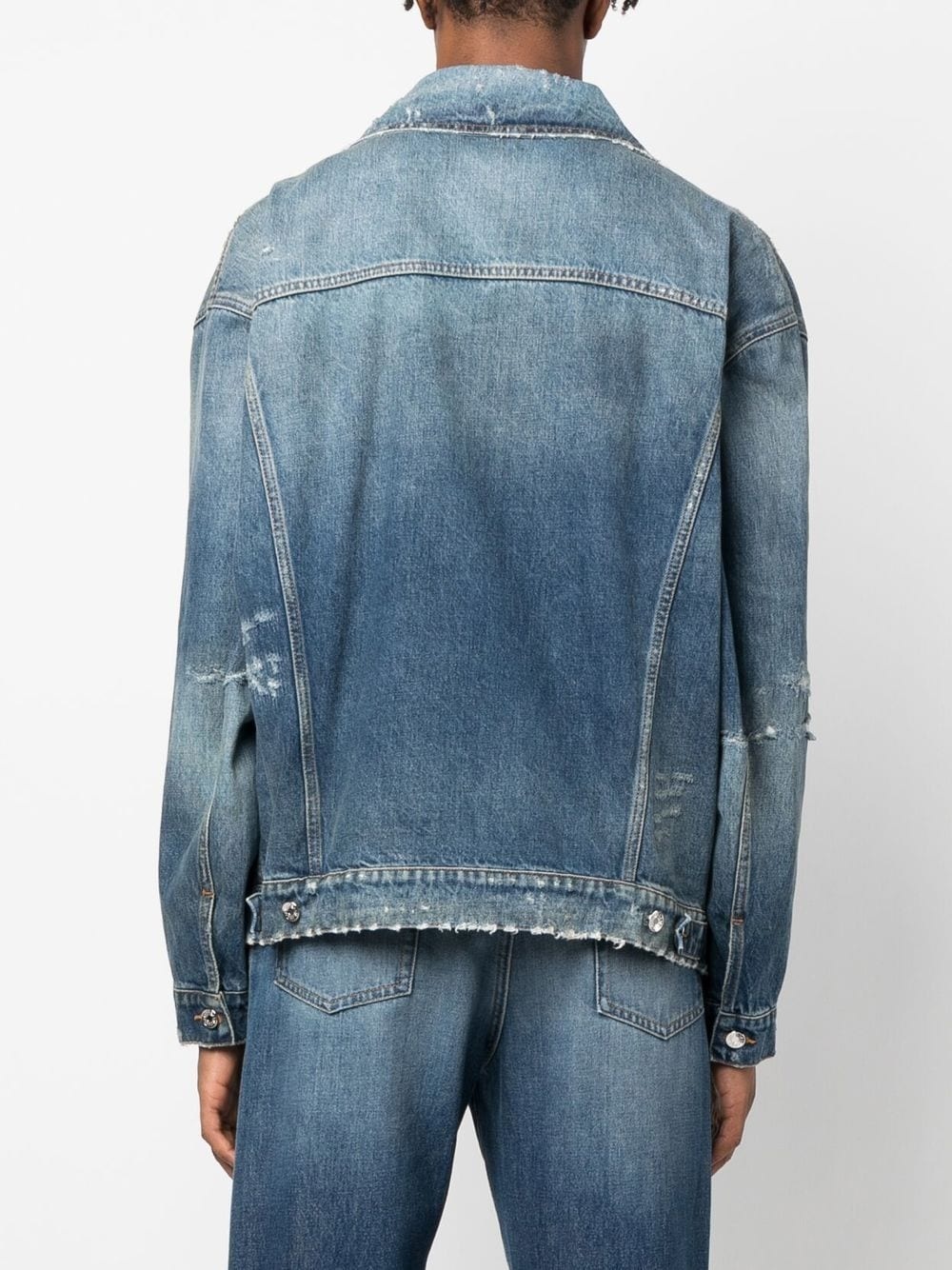 Distressed denim jacket - 4