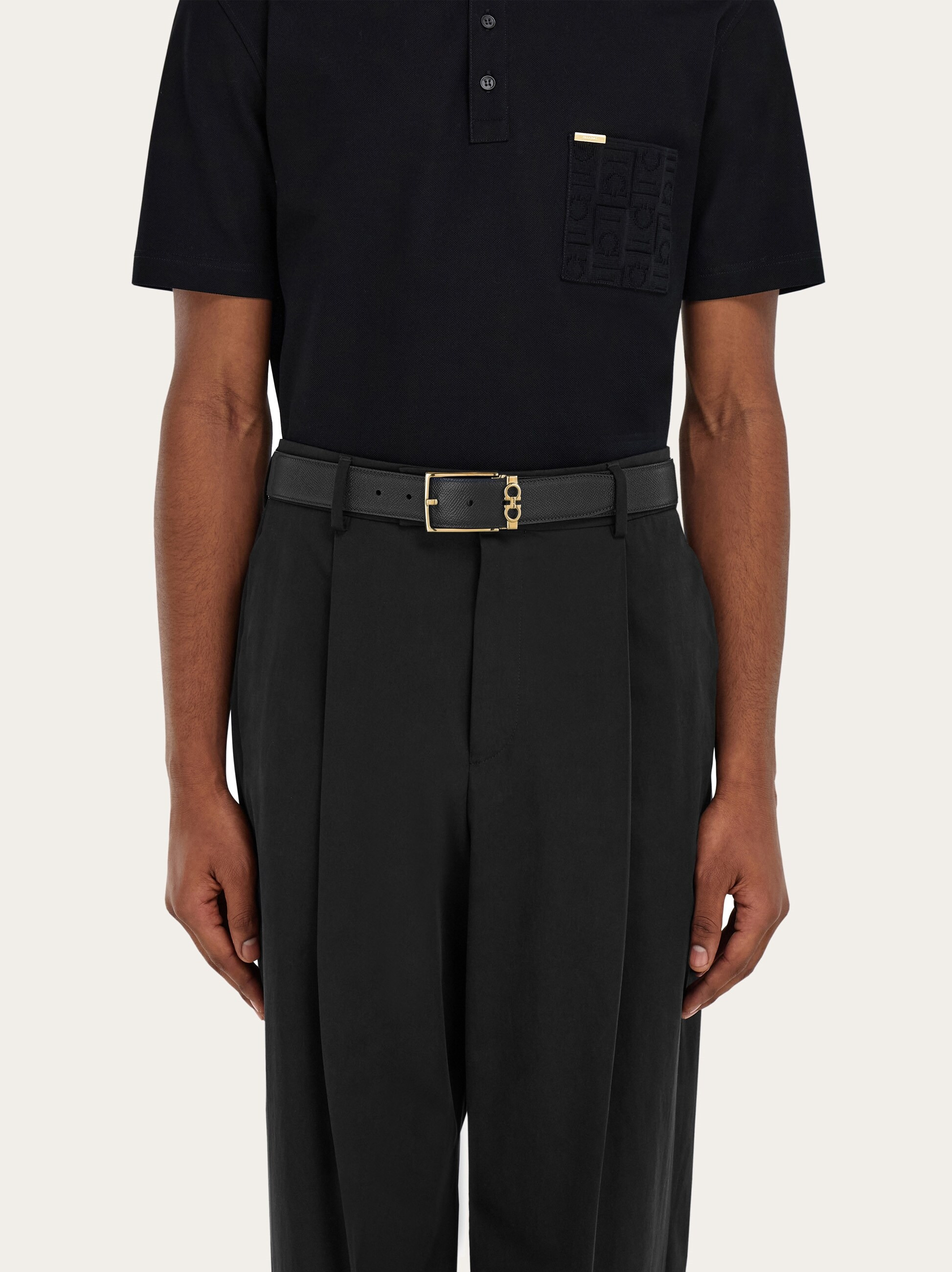 Reversible and adjustable Gancini belt - 4