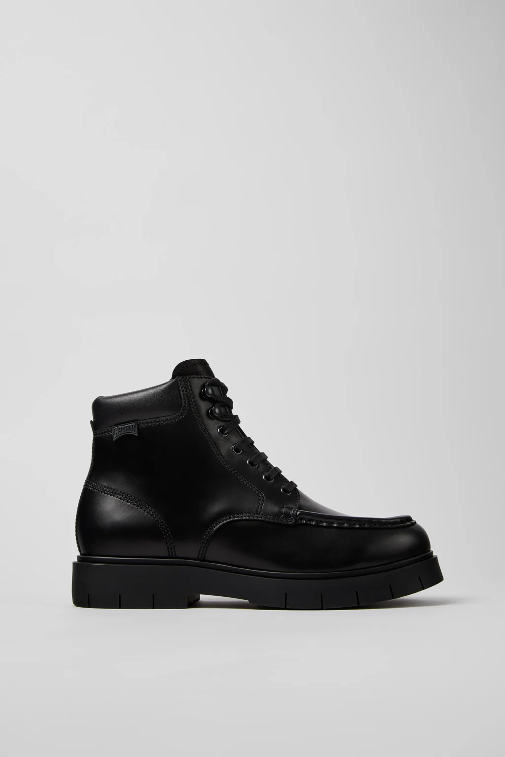 Alaro Black Leather Ankle Boots for Men. - 1